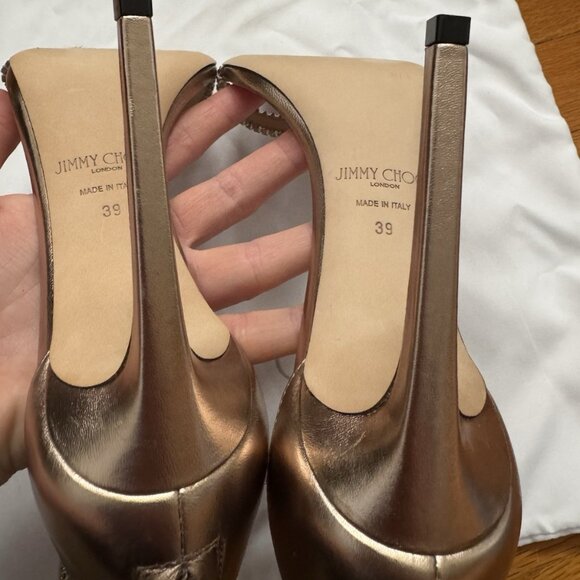 Jimmy Choo Metallic Nappa W/ Gold Trim - Picture 2 of 5